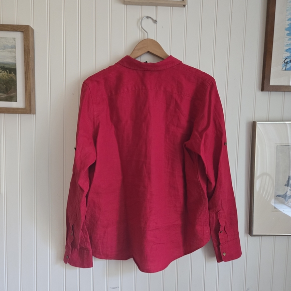 Ralph Lauren Red Linen Shirt - Picture 8 of 10